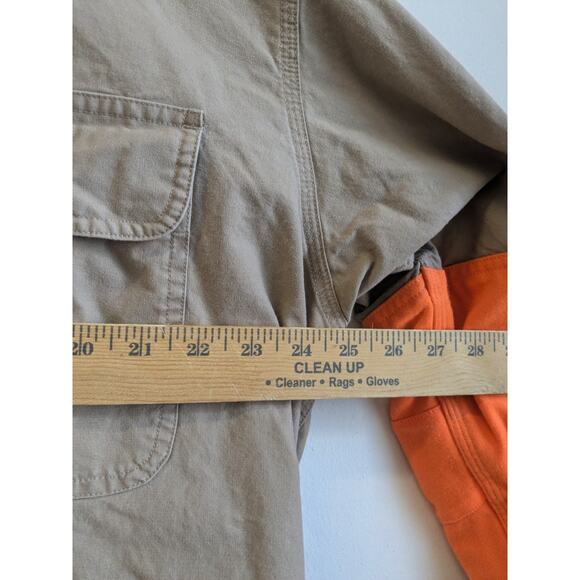 Cabela's Men's Shirt Classic Left-Hand Shooting Khaki & Blaze Orange Size XL Reg - Picture 7 of 10